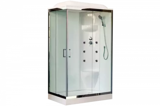 Душевая кабина 120х80 см Royal Bath HP RB8120HP7-WT-CH-R стекло прозрачное с гидромассажем