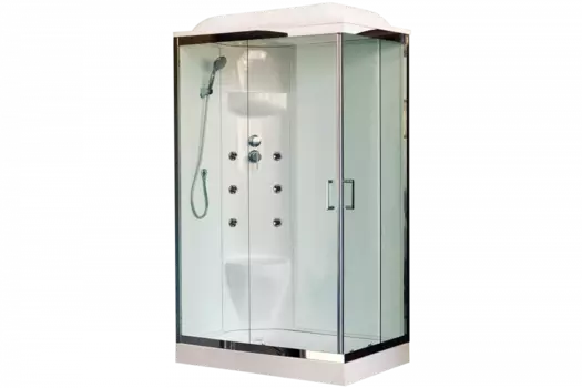 Душевая кабина 120х80 см Royal Bath HP RB8120HP7-WT-CH-L стекло прозрачное с гидромассажем