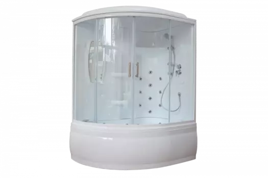 Душевая кабина 140х95 см Royal Bath ALP RB140ALP-T-R стекло прозрачное с гидромассажем