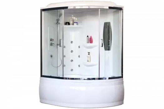 Душевая кабина 170х100 см Royal Bath ALP RB170ALP-T-CH-L стекло прозрачное с гидромассажем