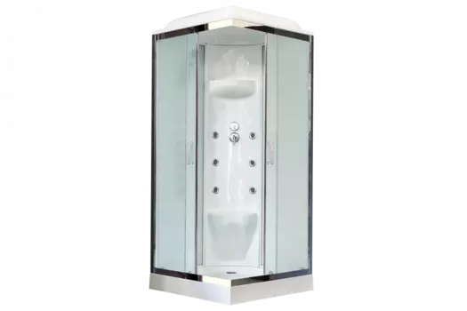 Душевая кабина 80х80 см Royal Bath НР RB80HP7-WC-CH стекло матовое с гидромассажем