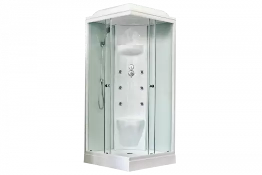 Душевая кабина 80х80 см Royal Bath НР RB80HP7-WT стекло прозрачное с гидромассажем