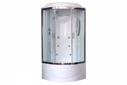 Душевая кабина 90х90 см Royal Bath ВК RB90BK2-T-CH стекло прозрачное с гидромассажем
