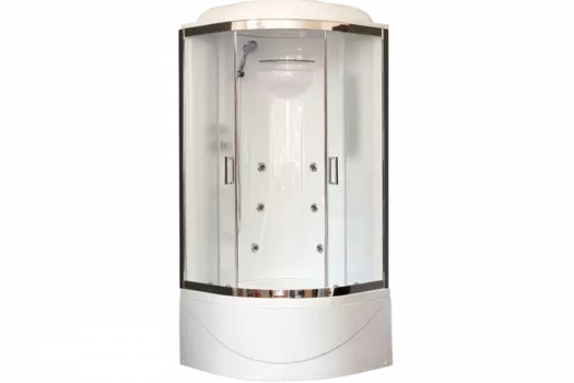 Душевая кабина 90х90 см Royal Bath ВК RB90BK2-M-CH стекло матовое с гидромассажем