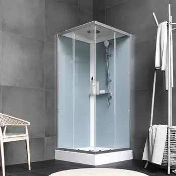 Душевая кабина Am.Pm Gem 90x90 W90C-403-090MT, профиль хром, стекло прозрачное