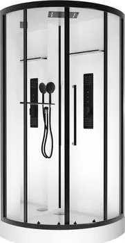 Душевая кабина Black&White G8021 90x90 8021000, профиль черный, стекло прозрачное