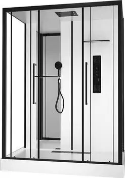 Душевая кабина Black&White G8030 160x85 8030000, профиль черный, стекло прозрачное