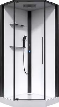 Душевая кабина Black&White G8035 90x90 8035000, профиль черный, стекло прозрачное