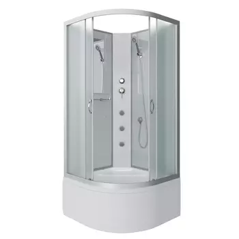 Душевая кабина Niagara Classic 23091424BKG стекло матовое, профиль серебро