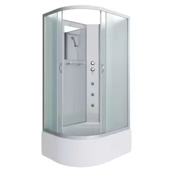 Душевая кабина Niagara Classic 23101424RBKG стекло матовое, профиль серебро