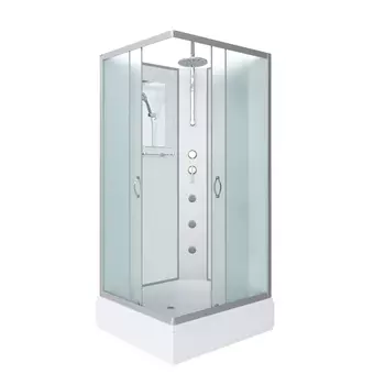 Душевая кабина Niagara Classic 330844QBKTG стекло матовое, профиль серебро