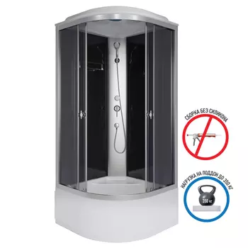 Душевая кабина Niagara Eco E80/40/TN стекло тонированное, профиль серебро