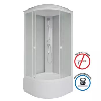 Душевая кабина Niagara Promo P100/40/MT белый ,профиль белый