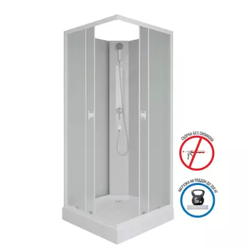 Душевая кабина Niagara Promo P90/13Q/MT/BK белый ,профиль белый