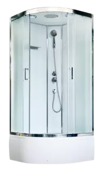 Душевая кабина Royal Bath Fato 90х90 RB90CK-M-CH FATO стекло рифленое, профиль хром