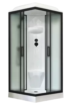 Душевая кабина Royal Bath НР RB80HP6-WC-BL профиль черный, стекло матовое