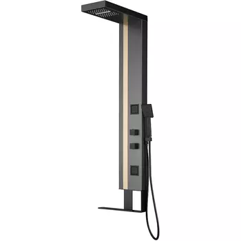 Душевая панель Black&White Gravity GR026 026000 с гидромассажем , графит золото