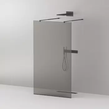 Душевая перегородка Cezares LIBERTA-L-2-110-GR-NERO 110 см. тонированное
