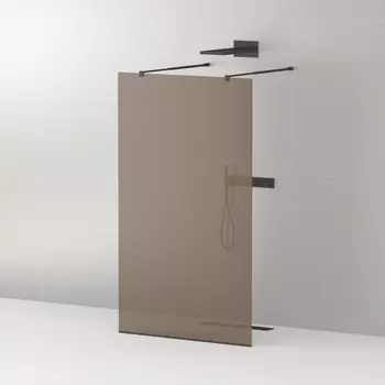 Душевая перегородка Cezares LIBERTA-L-2-120-BR-NERO 120 см. тонированное