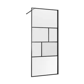 Душевая перегородка Vincea Walk-In HC Art VSW-1HC100CFB 100 см, профиль матовый черный, стекло прозрачное, рифленое