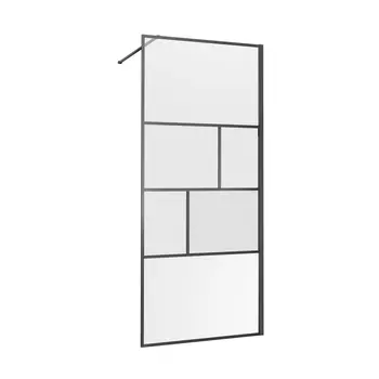 Душевая перегородка Vincea Walk-In HC Art VSW-1HC800CFGM 80 см, вороненая сталь, стекло прозрачное/рифленое