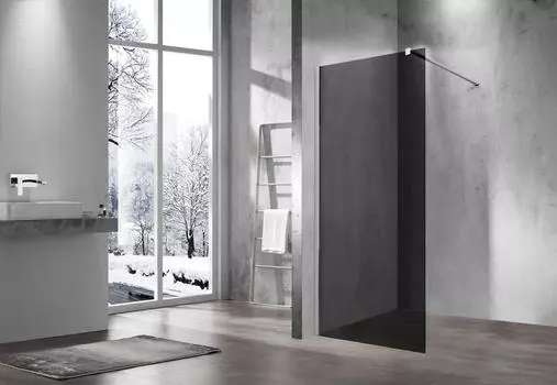 Душевая перегородка Vincea Walk-In VSW-1H100CG, стекло тонированное, профиль хром