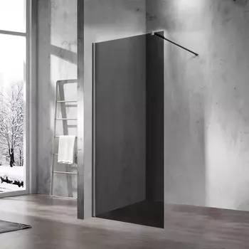 Душевая перегородка Vincea Walk-In VSW-1H100CGGM 100 см, вороненая сталь, стекло тонированное