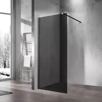 Душевая перегородка Vincea Walk-In VSW-1H110CGGM 110 см, вороненая сталь, стекло тонированное