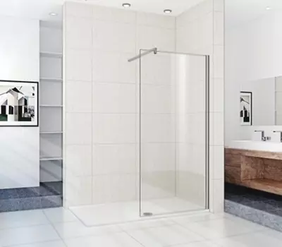 Душевая перегородка WeltWasser WW400 G-1 110 10000002940, профиль хром стекло прозрачное