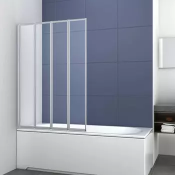 Душевая шторка на ванну Vincea VSB-31100CL 100x140, хром, стекло прозрачное