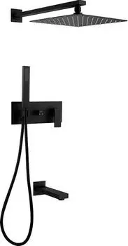 Душевая система Abber Daheim AF8217B, черный матовый