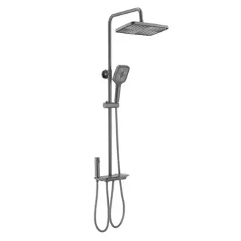 Душевая система Акватек Лугано AQ3040BGM черный хром шлифованный