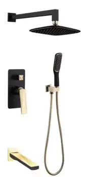 Душевая система Boheme Venturo 384-B-2 золото, черный