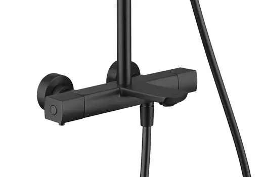 Душевая система Kaiser Cube 01382-9 термостат, черный