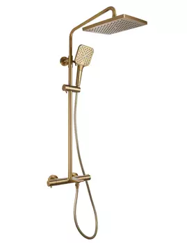 Душевая система Kaiser Serio 05382-3 термостат, шлифованное золото
