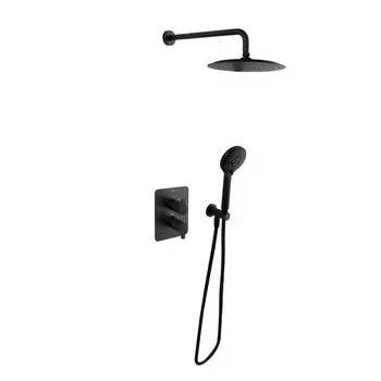 Душевая система RamonSoler Blautherm 948712RP240NM черный матовый, термостат