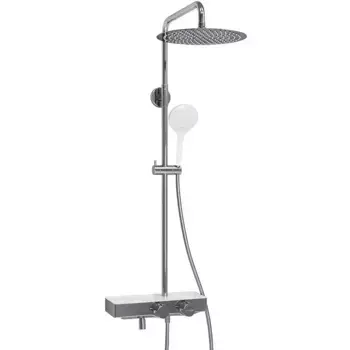 Душевая система WasserKRAFT Thermo A113.116.155.CH Thermo хром, белый