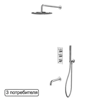 Душевая система Whitecross Y chrome YSET11CR хром