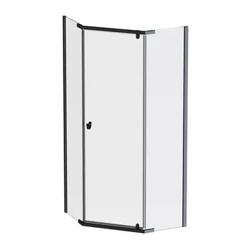 Душевое ограждение AM.PM Sunny 90x90 W87G-405-9090-BT профиль черный матовый, стекло прозрачное