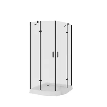 Душевое ограждение Niagara Nova 68150811BLACK стекло прозрачное, профиль черный