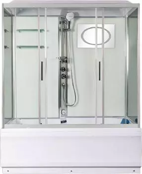 Душевой бокс WeltWasser WW500 Emmer 170/85/55-2 170x85 10000004660, профиль хром, стекло прозрачное