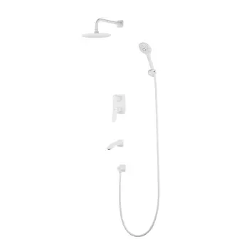 Душевой комплект Lemark Bronx LM3722MW белый матовый