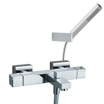 Душевой комплект RamonSoler Kuatro 4736MK с душевым гарнитуром, термостат, хром