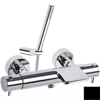 Душевой комплект RamonSoler Odisea 393901DNM с душевым гарнитуром, термостат, черный матовый