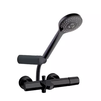 Душевой комплект RamonSoler Tzar 340501BTNM с душевым гарнитуром, черный матовый