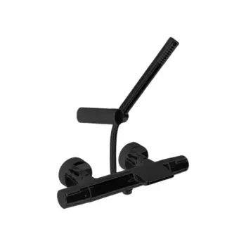 Душевой комплект RamonSoler Tzar 343901DNM с душевым гарнитуром, черный матовый