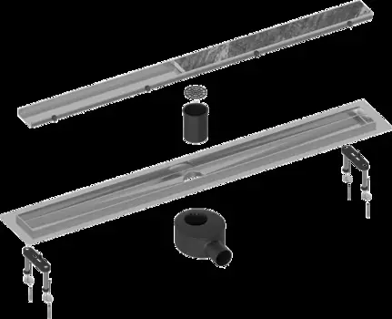 Душевой лоток Timo Drain Systems DS230207/01 сатин, под плитку