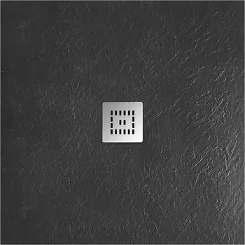 Душевой поддон из искусственного камня BelBagno TRAY-MR-UNO-A-90-35-NERO 90x90, черный матовый
