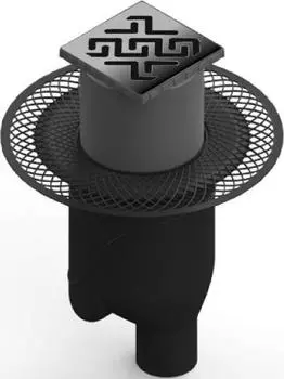 Душевой трап Berges Wasserhaus Platz Antik 091061 15х15 Хром глянец