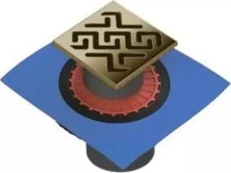 Душевой трап Berges Wasserhaus Zentrum Antik 094465 15х15 Бронза